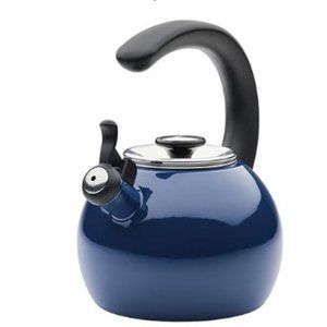 Stylish Steel Tea Kettle - Navy